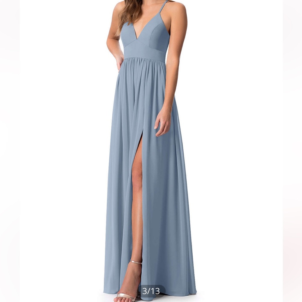Azazie Dusty Blue Dress
